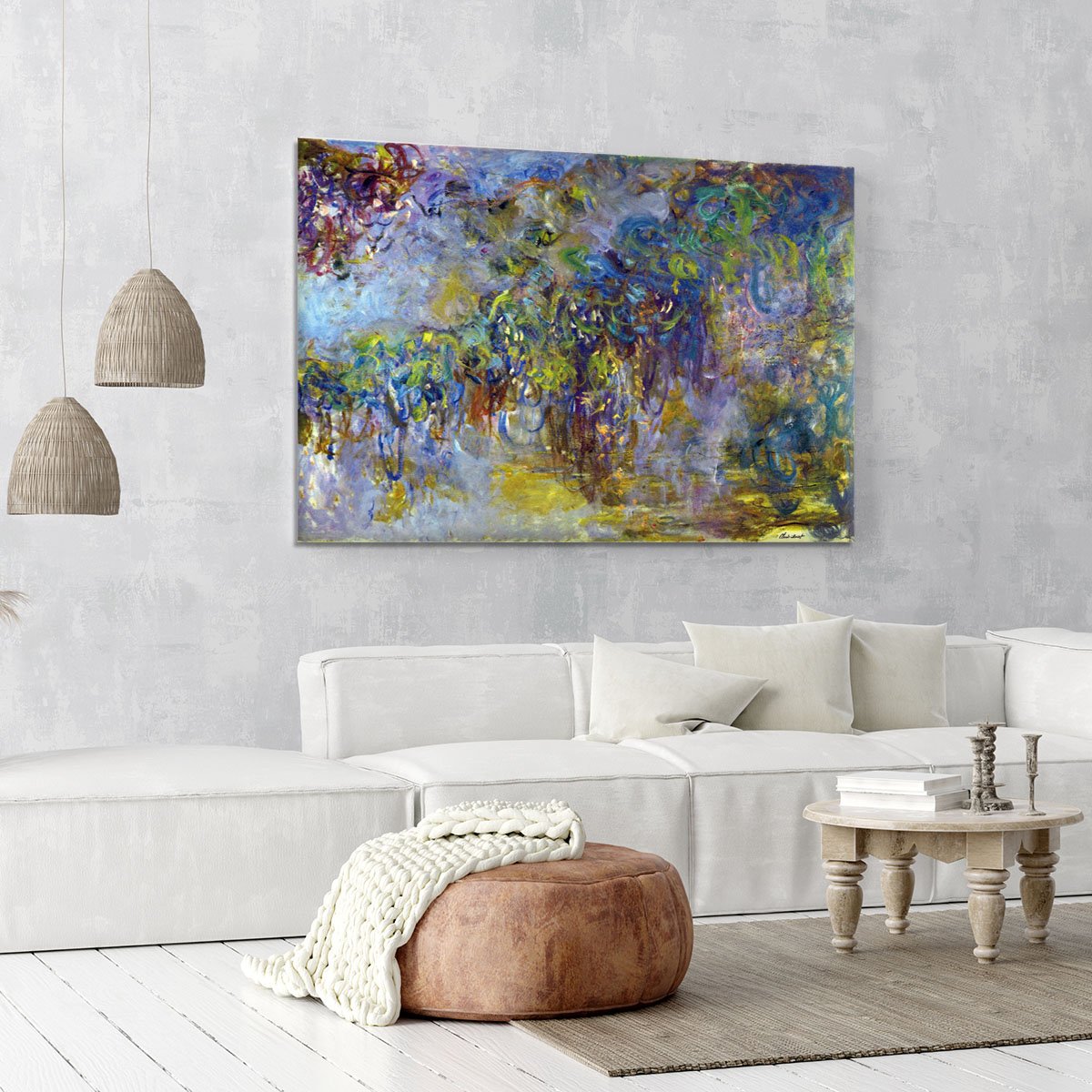 Wisteria 2 by Monet Canvas Print or Poster
