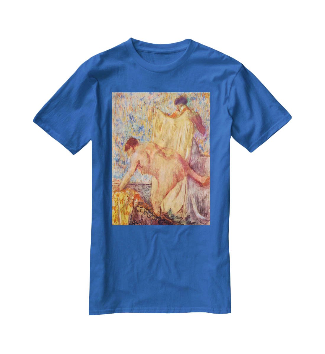 Withdrawing from the bathtub by Degas T-Shirt - Canvas Art Rocks - 2