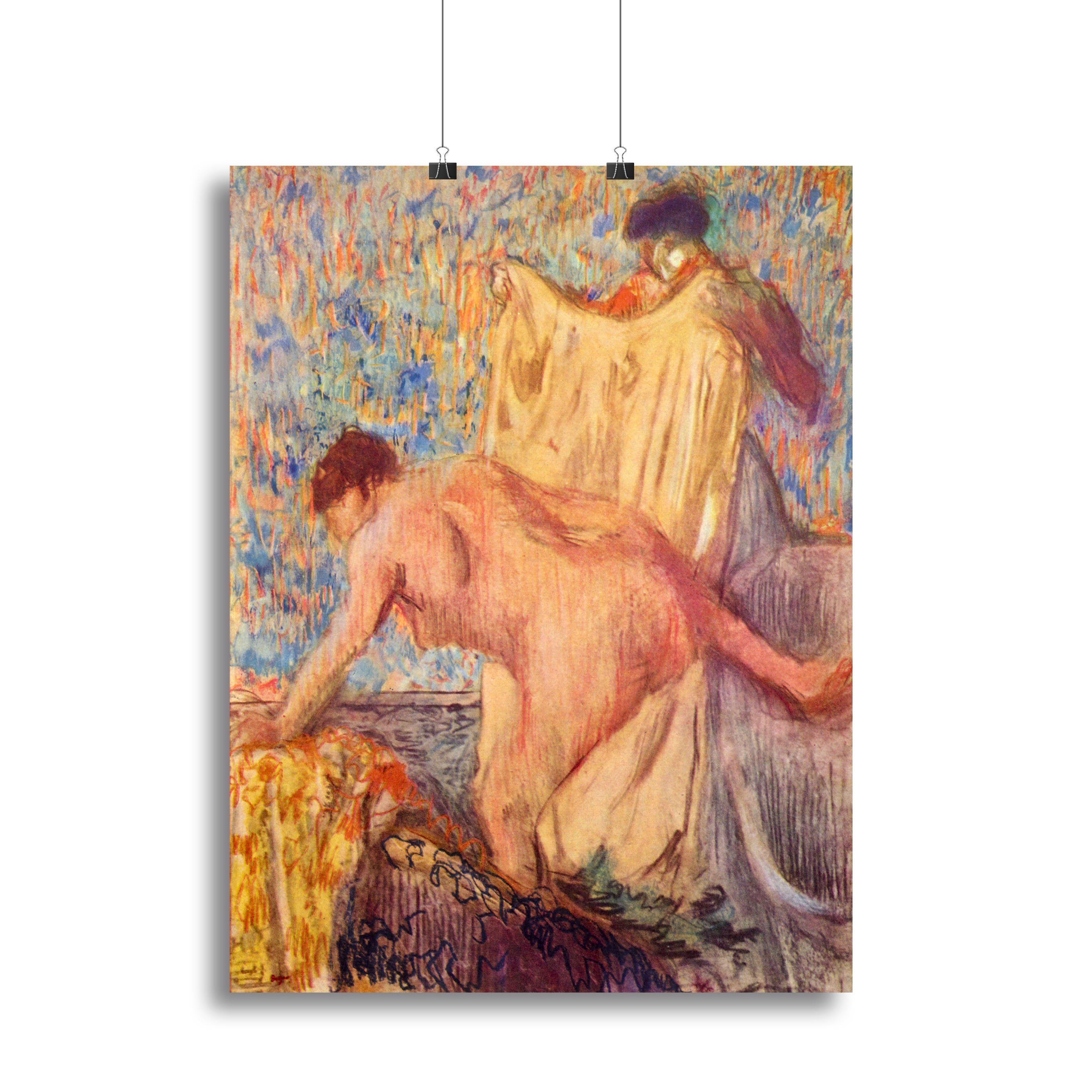 Withdrawing from the bathtub by Degas Canvas Print or Poster