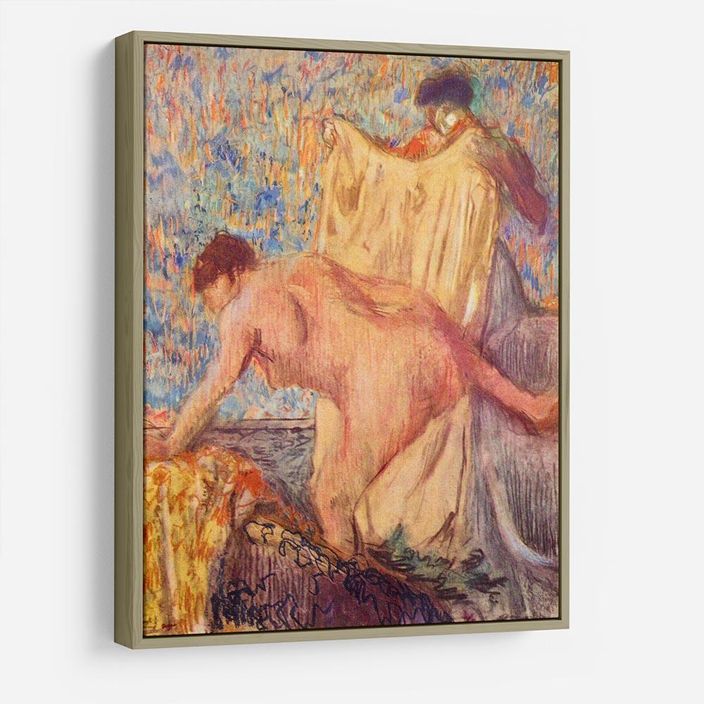 Withdrawing from the bathtub by Degas HD Metal Print - Canvas Art Rocks - 8