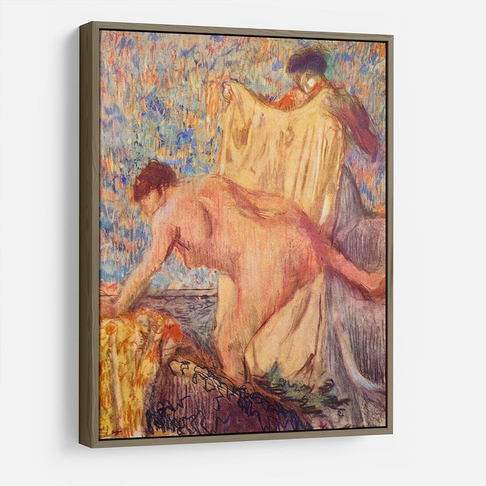Withdrawing from the bathtub by Degas HD Metal Print - Canvas Art Rocks - 10