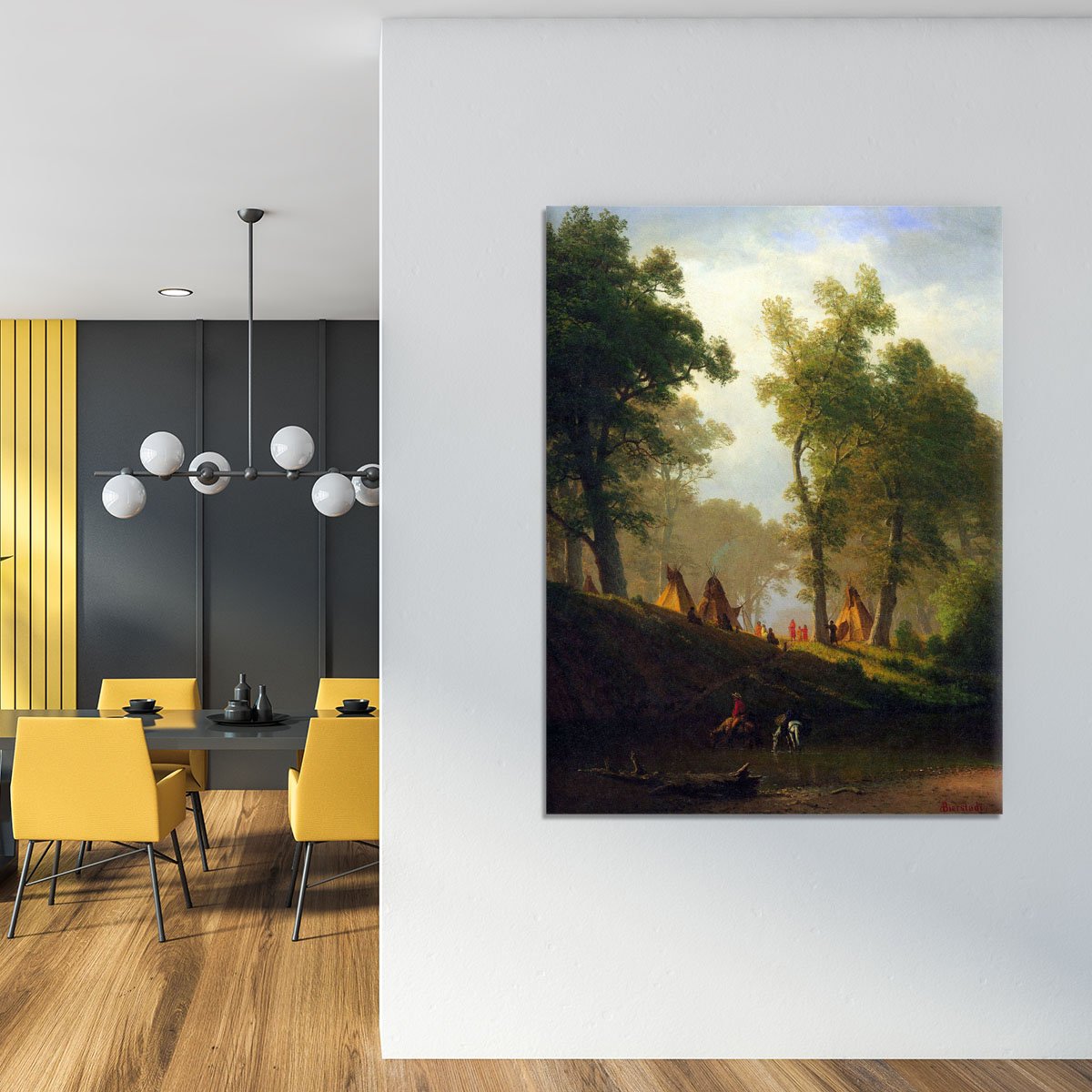 Wolf River Kansas by Bierstadt Canvas Print or Poster