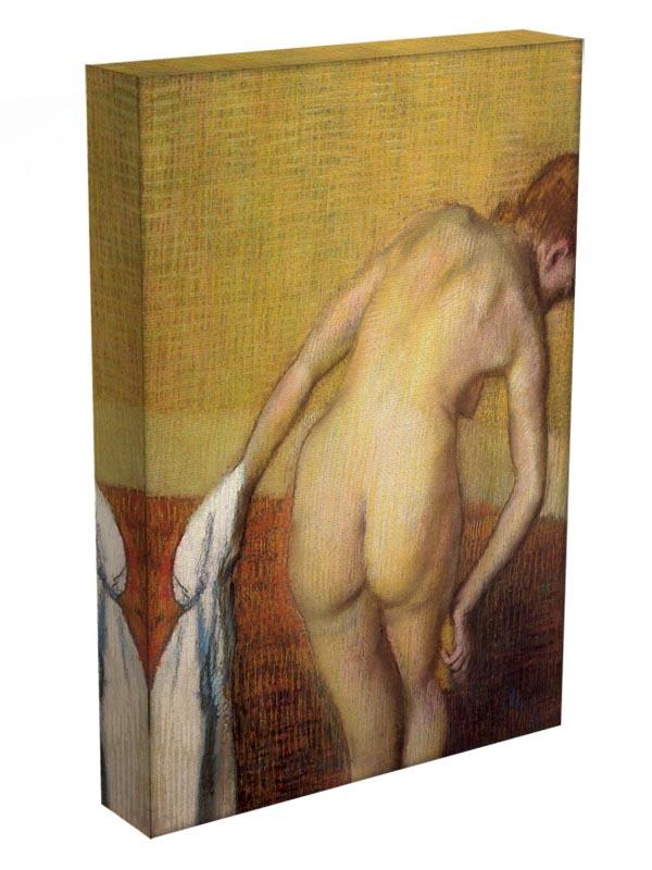 Woman Drying with towel and sponge by Degas Canvas Print or Poster - Canvas Art Rocks - 3