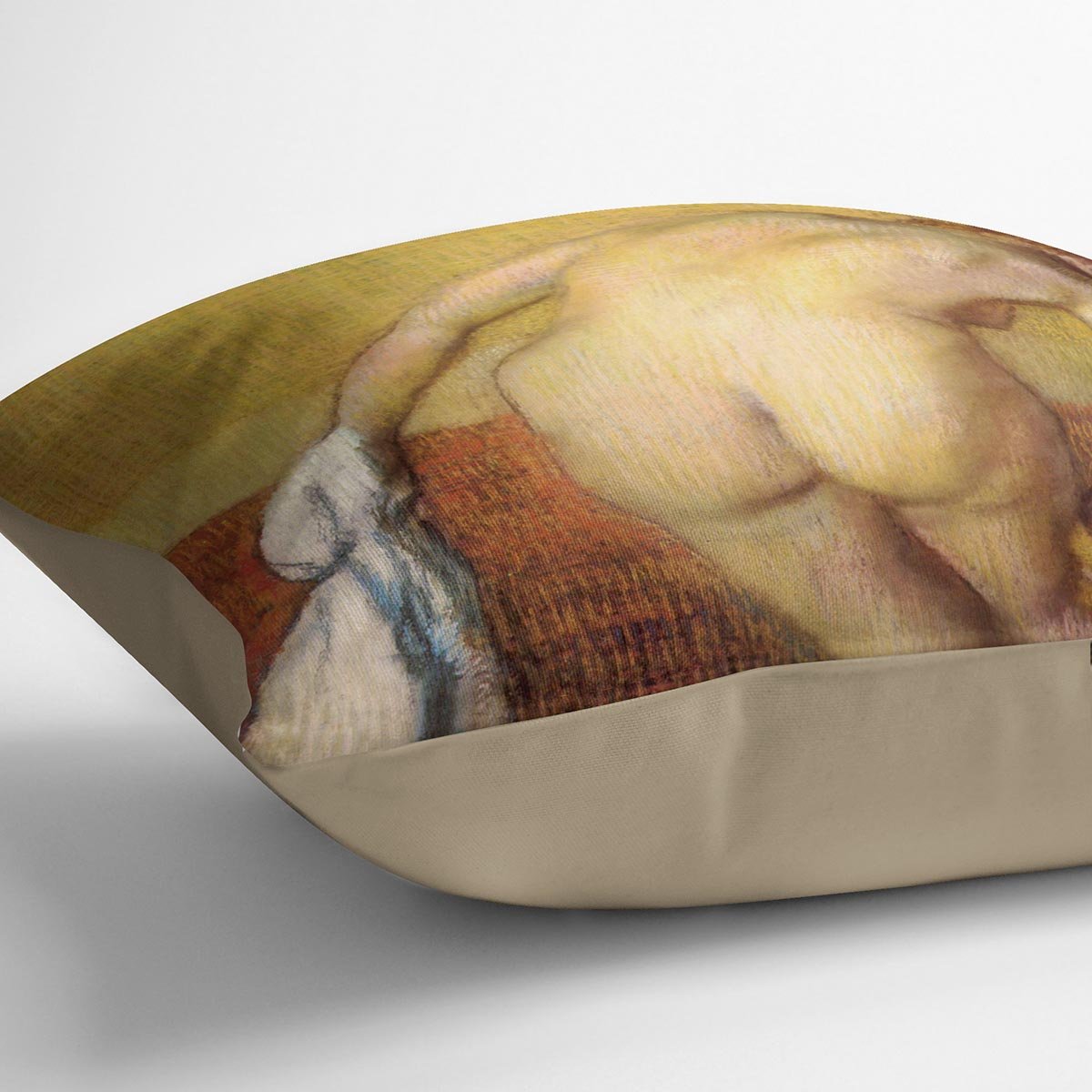 Woman Drying with towel and sponge by Degas Cushion