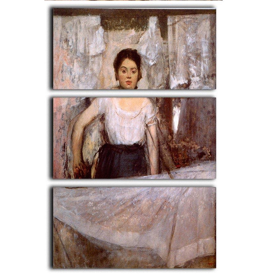 Woman Ironing by Degas 3 Split Panel Canvas Print - Canvas Art Rocks - 1