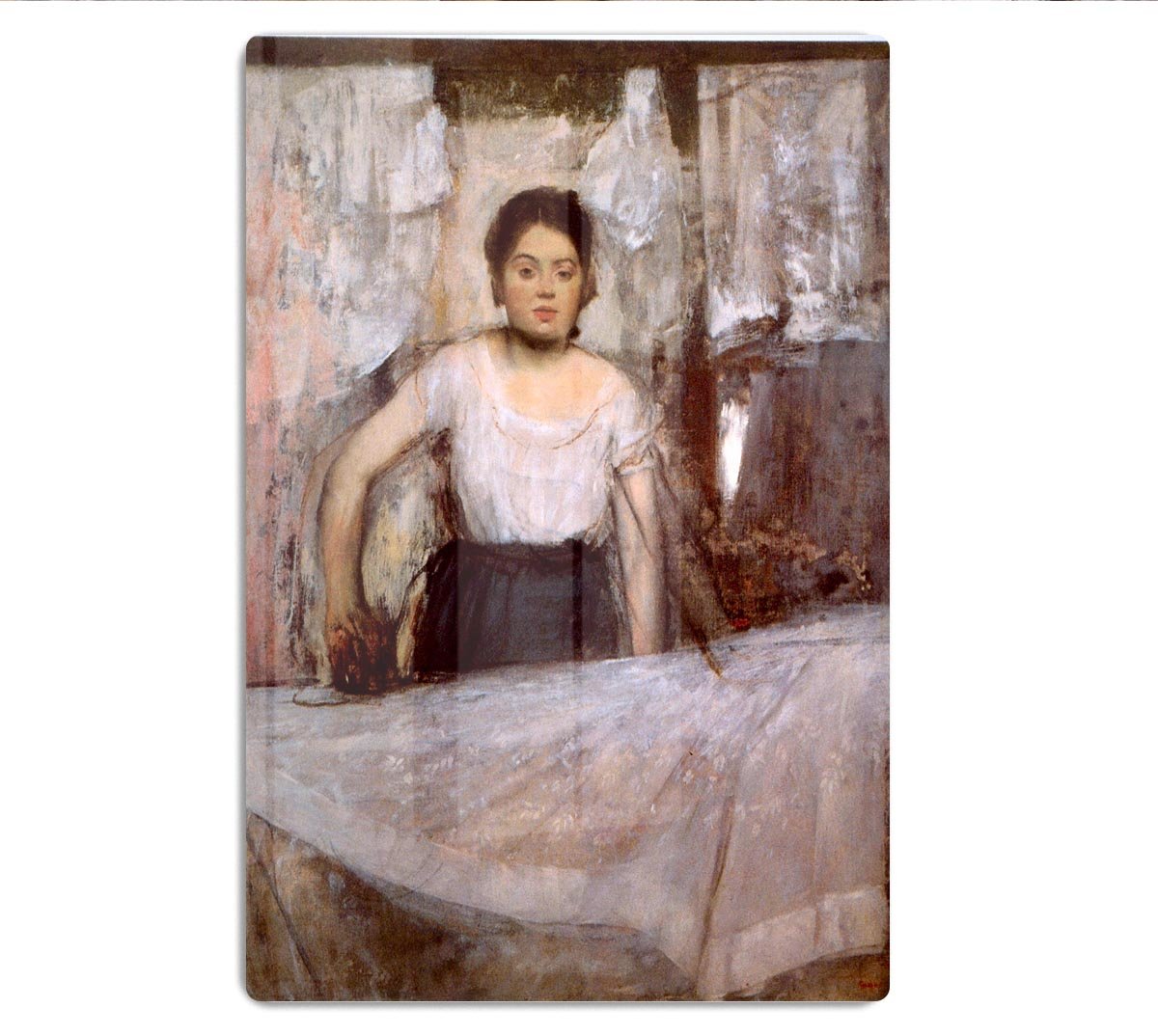 Woman Ironing by Degas HD Metal Print - Canvas Art Rocks - 1