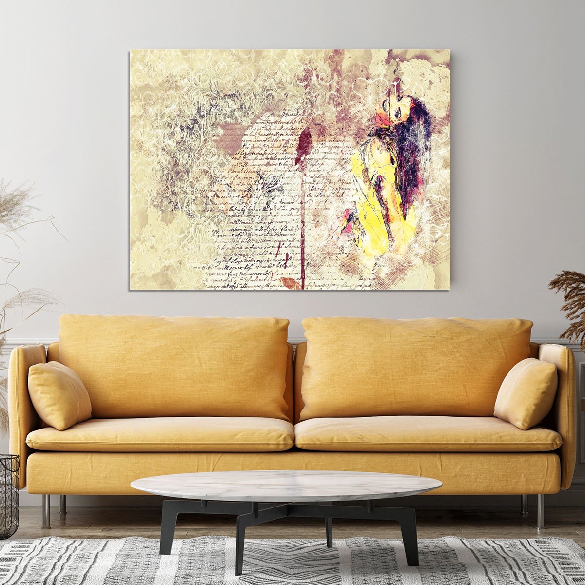 Woman Painting Canvas Print or Poster