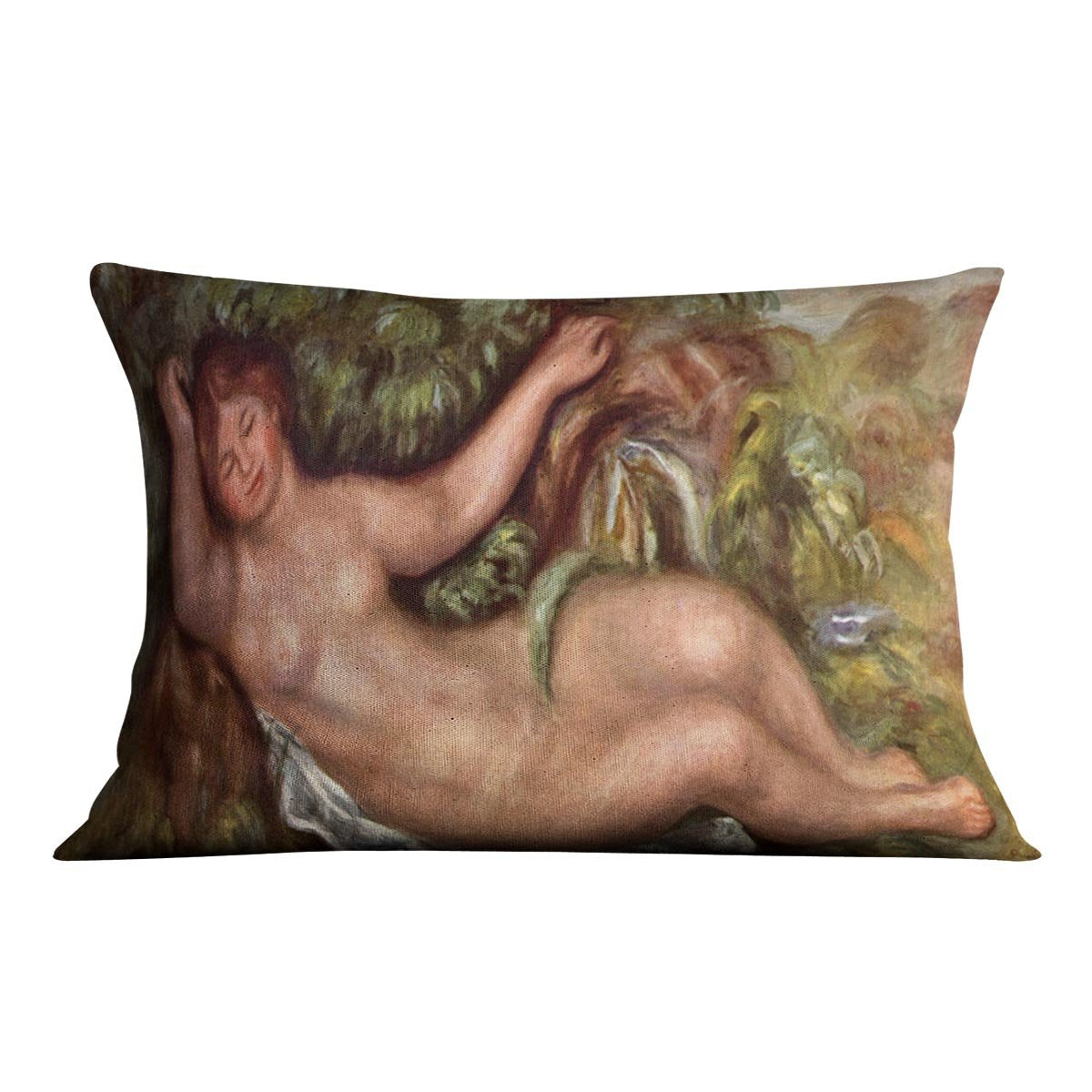 Woman Reclining by Renoir Throw Pillow
