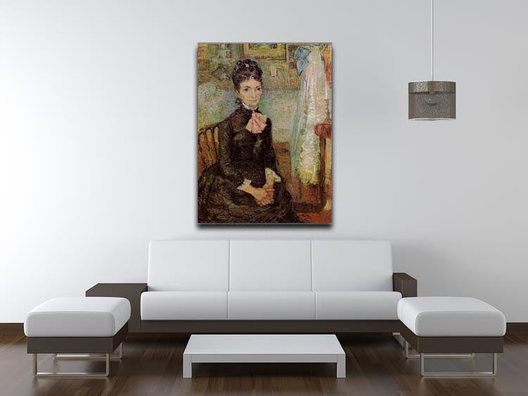 Woman Sitting by a Cradle by Van Gogh Canvas Print & Poster - Canvas Art Rocks - 4