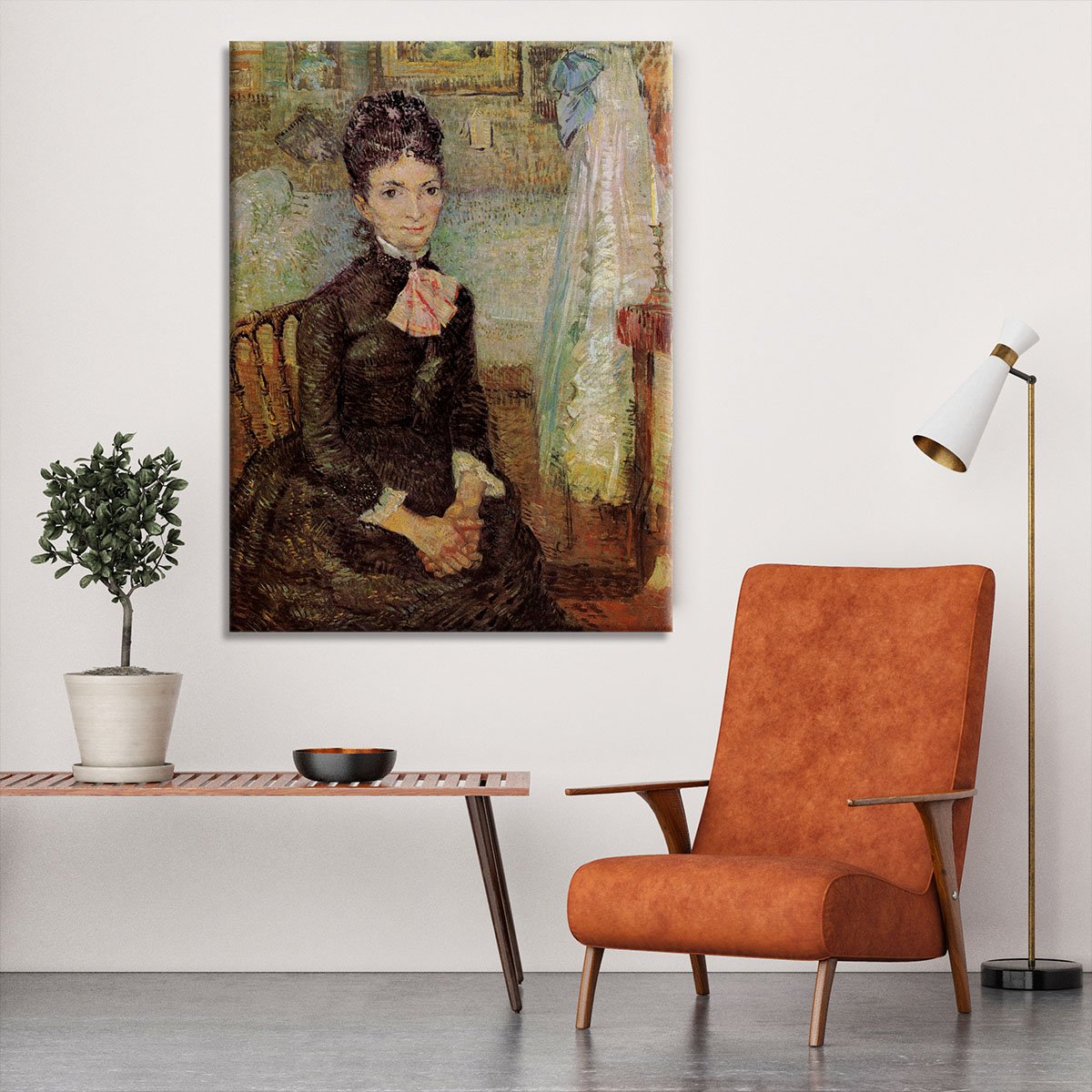Woman Sitting by a Cradle by Van Gogh Canvas Print or Poster