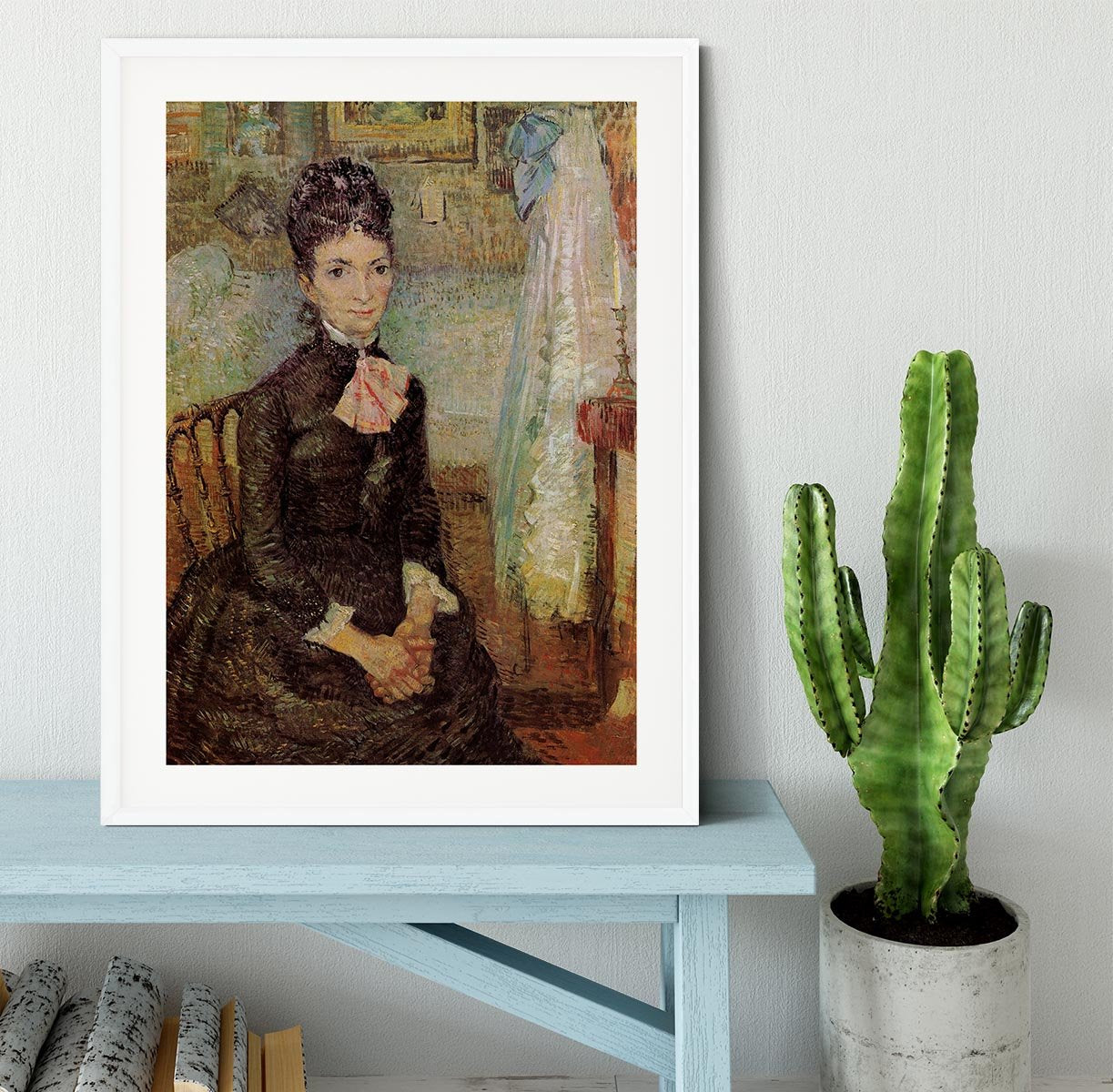 Woman Sitting by a Cradle by Van Gogh Framed Print - Canvas Art Rocks - 5