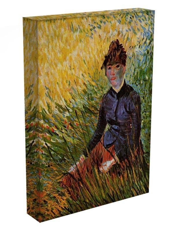 Woman Sitting in the Grass by Van Gogh Canvas Print & Poster - Canvas Art Rocks - 3