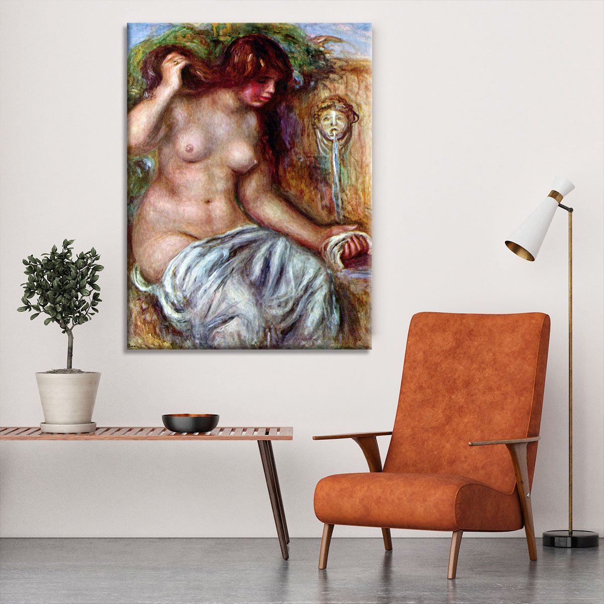Woman at the Well by Renoir Canvas Print or Poster