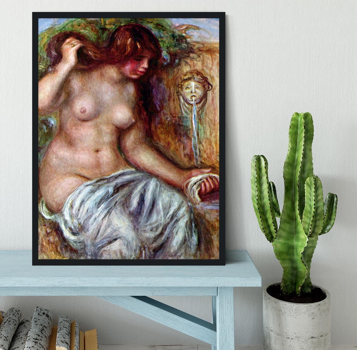 Woman at the Well by Renoir Framed Print - Canvas Art Rocks - 2