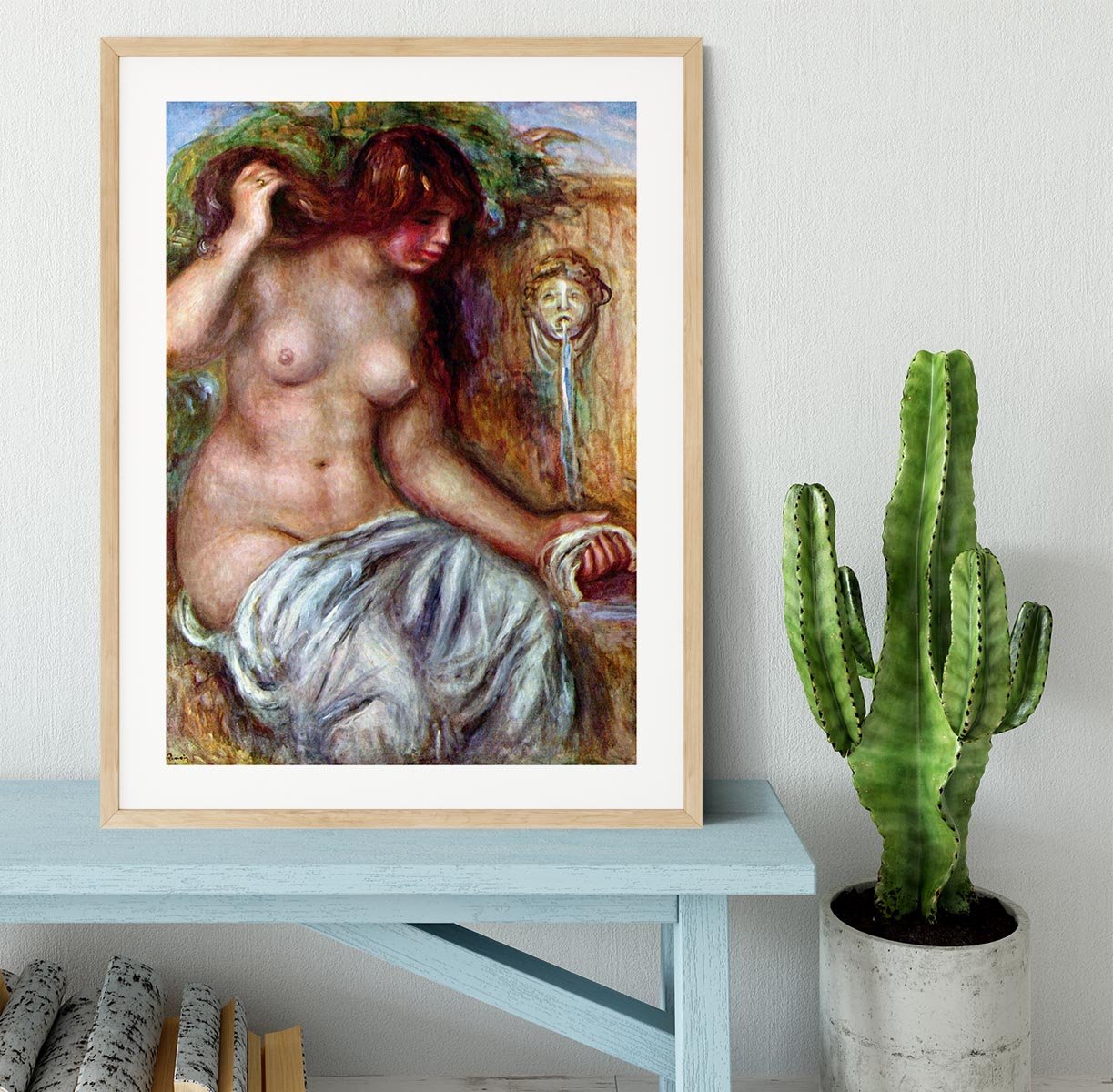 Woman at the Well by Renoir Framed Print - Canvas Art Rocks - 3