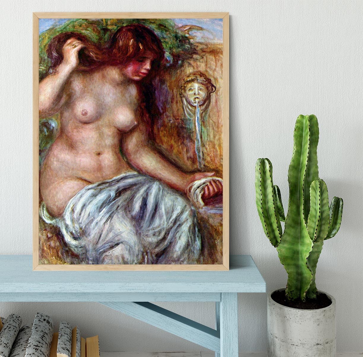 Woman at the Well by Renoir Framed Print - Canvas Art Rocks - 4