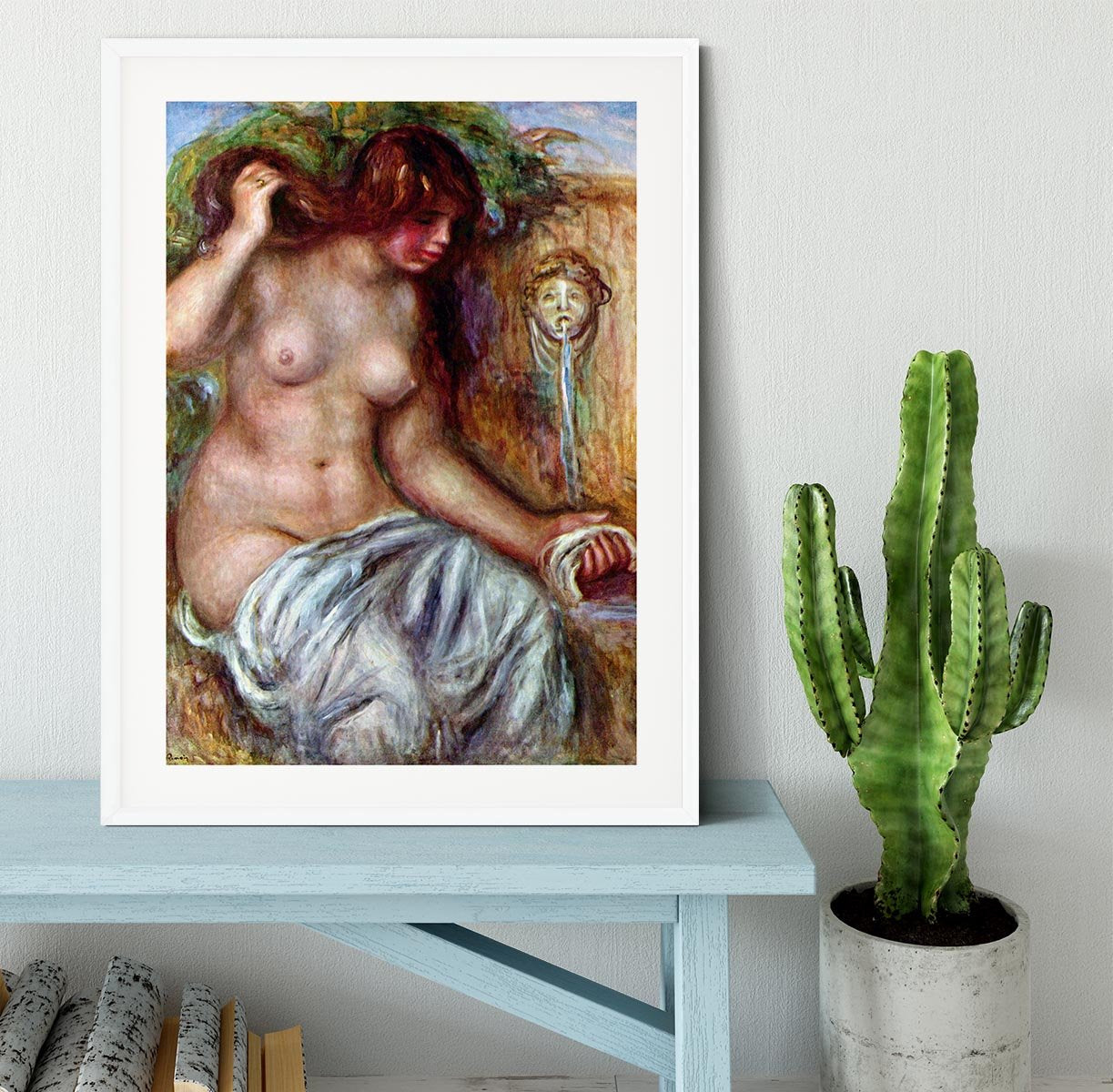 Woman at the Well by Renoir Framed Print - Canvas Art Rocks - 5