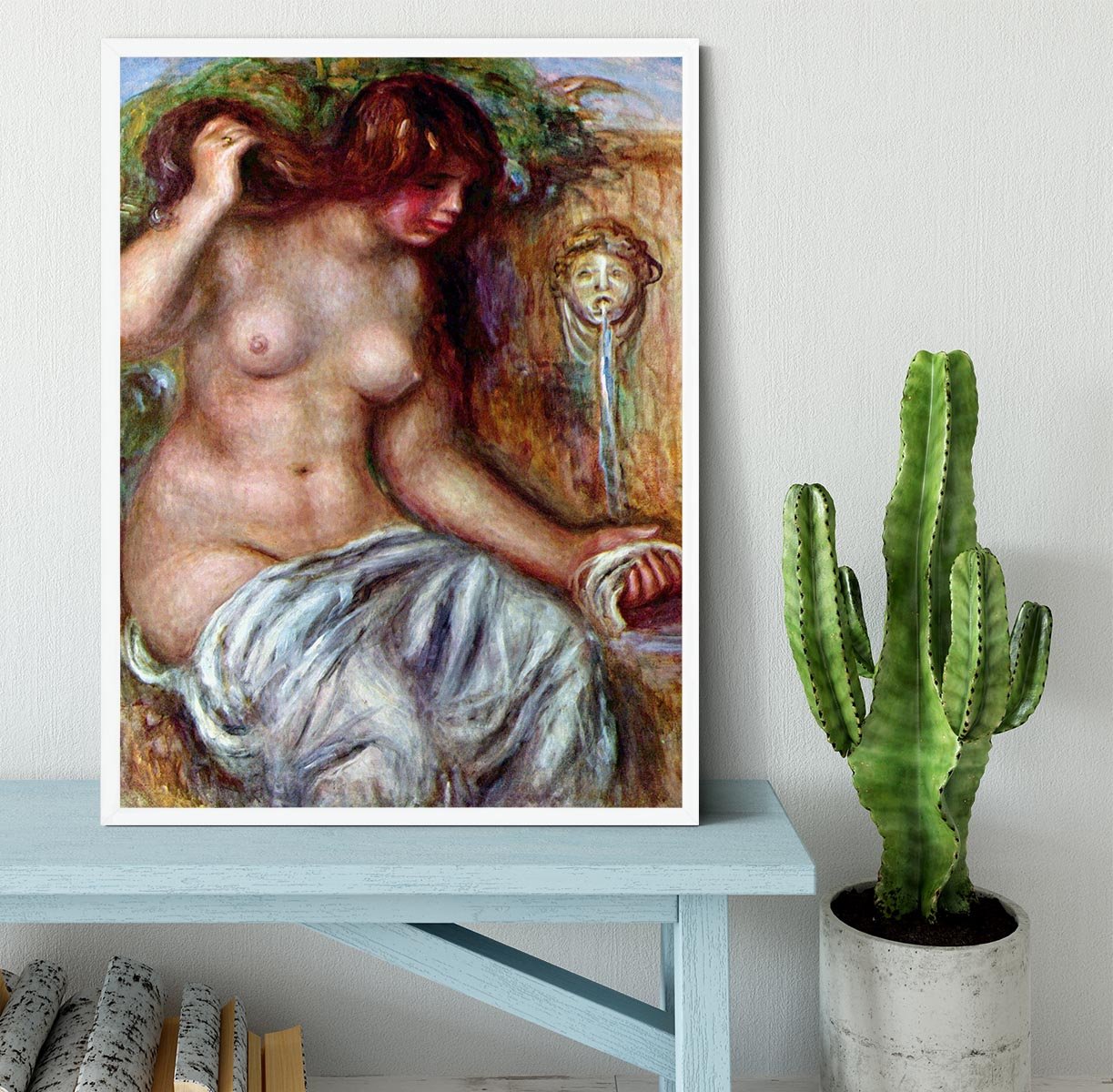 Woman at the Well by Renoir Framed Print - Canvas Art Rocks -6
