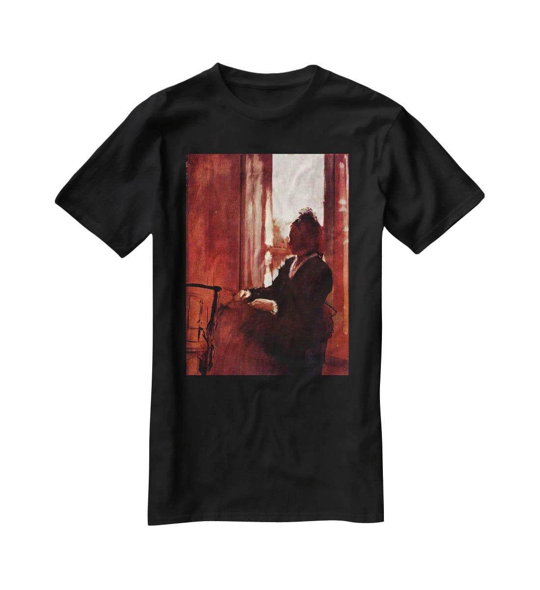 Woman at the window by Degas T-Shirt - Canvas Art Rocks - 1