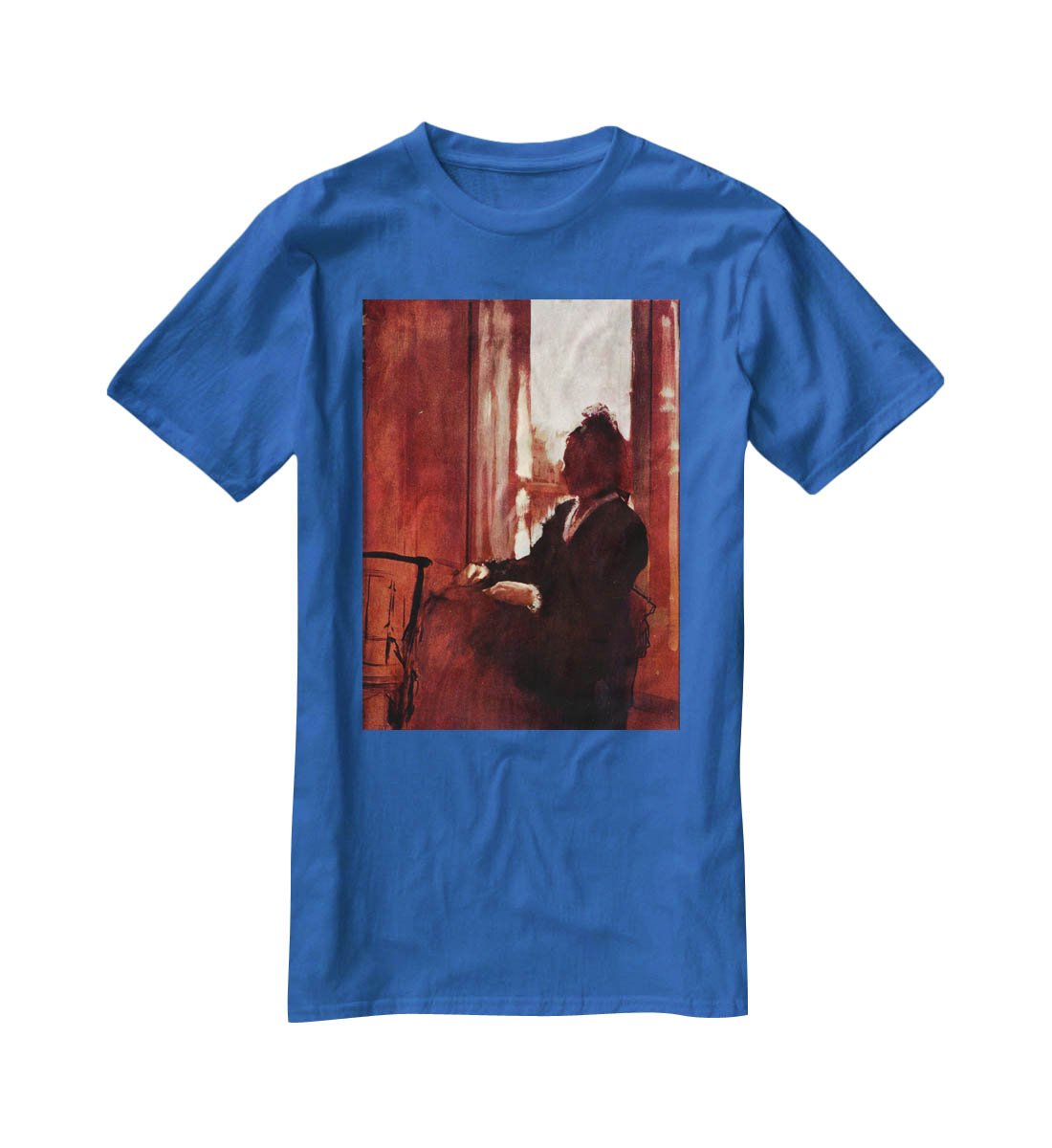 Woman at the window by Degas T-Shirt - Canvas Art Rocks - 2