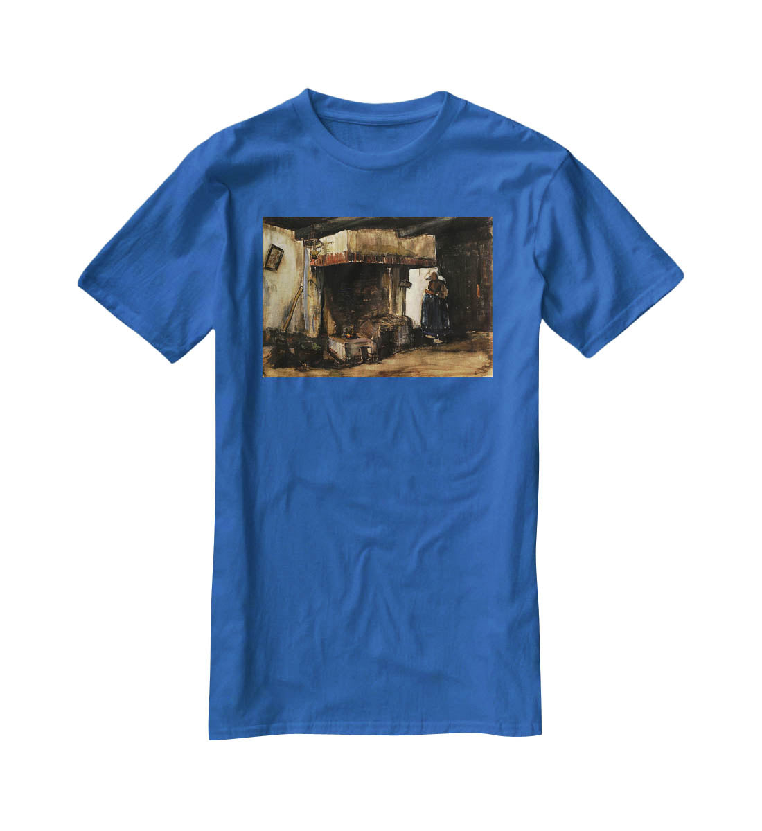 Woman by a Hearth by Van Gogh T-Shirt - Canvas Art Rocks - 2