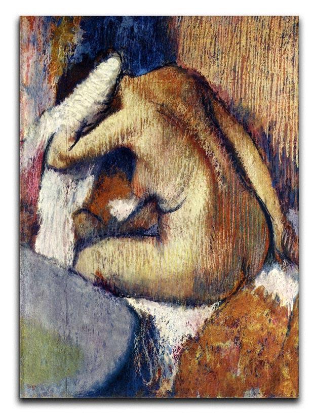 Woman drying hair by Degas Canvas Print or Poster - Canvas Art Rocks - 1