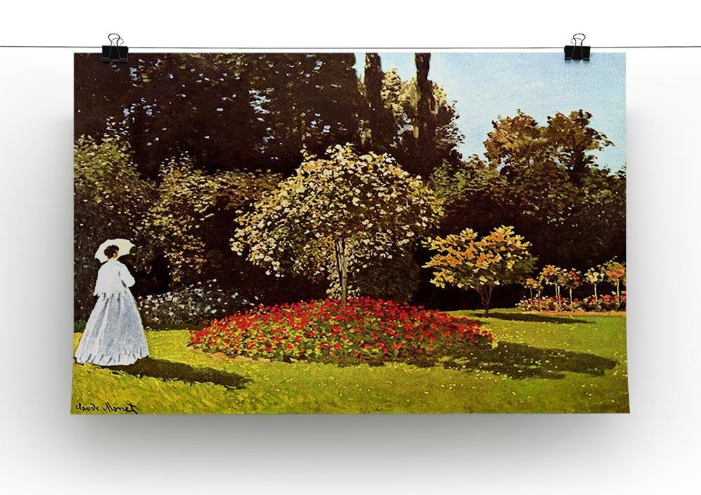 Woman in the garden by Monet Canvas Print & Poster - Canvas Art Rocks - 2