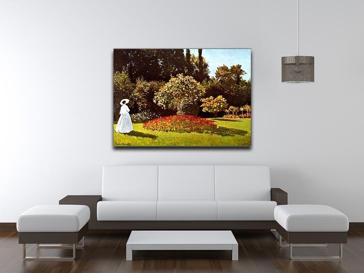 Woman in the garden by Monet Canvas Print & Poster - Canvas Art Rocks - 4