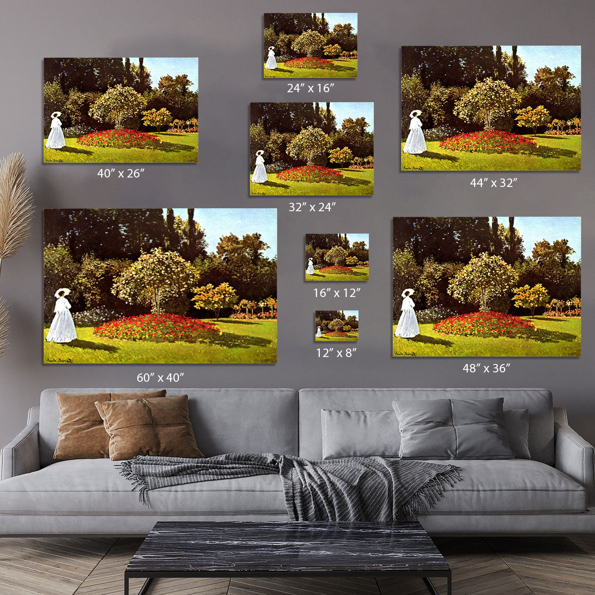 Woman in the garden by Monet Canvas Print or Poster - Canvas Art Rocks - 7