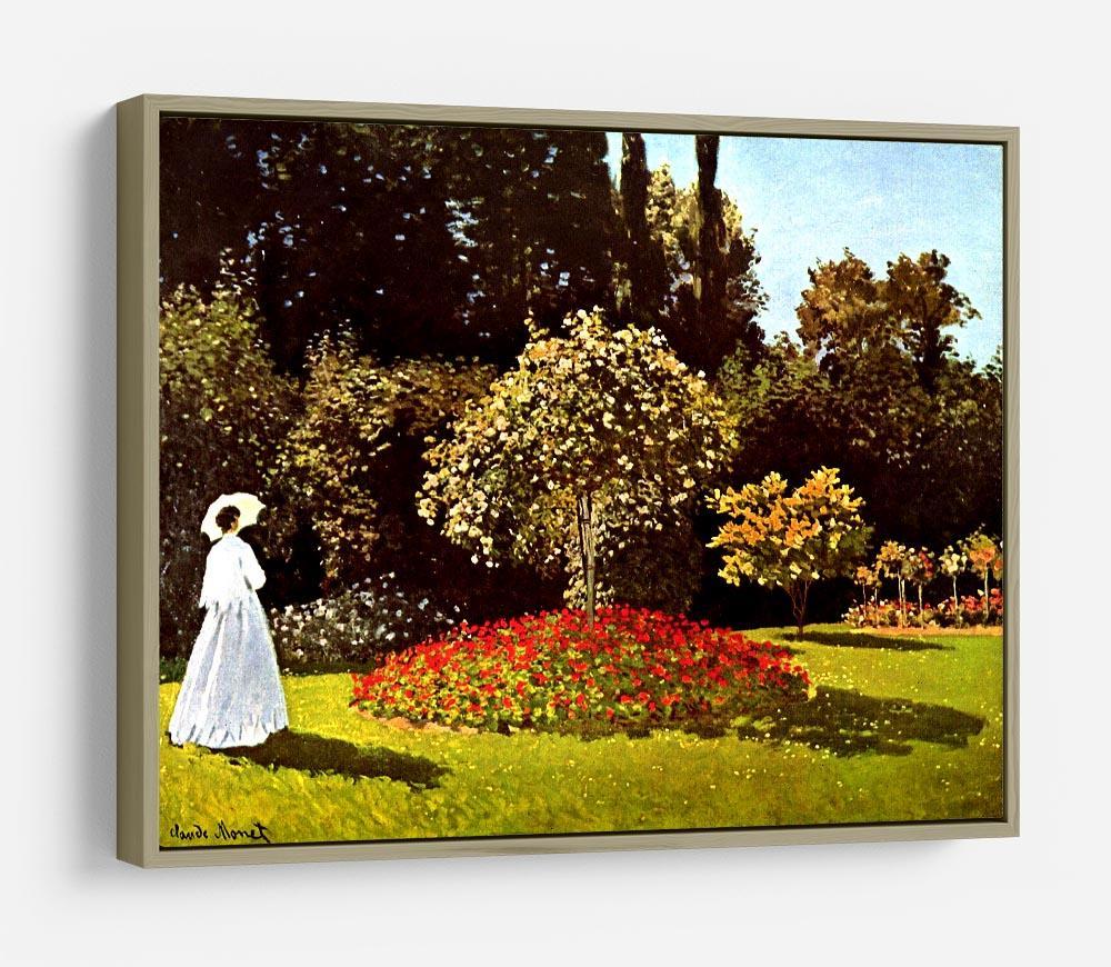 Woman in the garden by Monet HD Metal Print