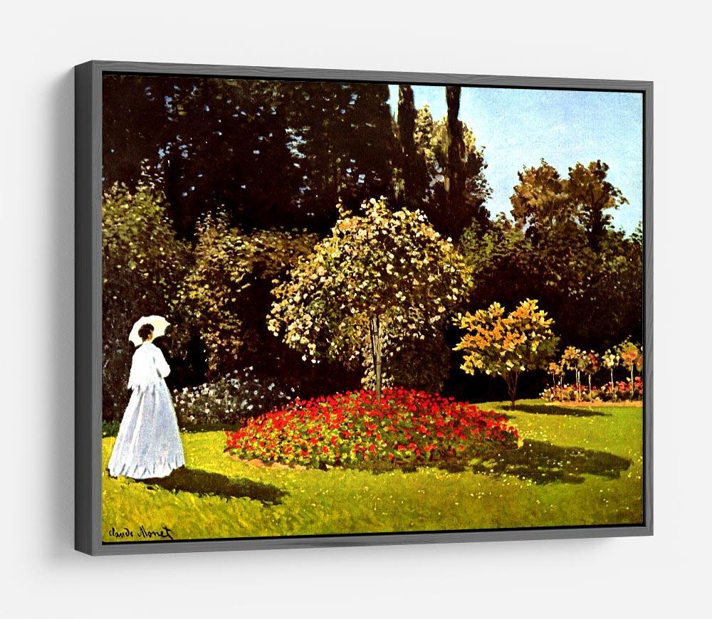 Woman in the garden by Monet HD Metal Print