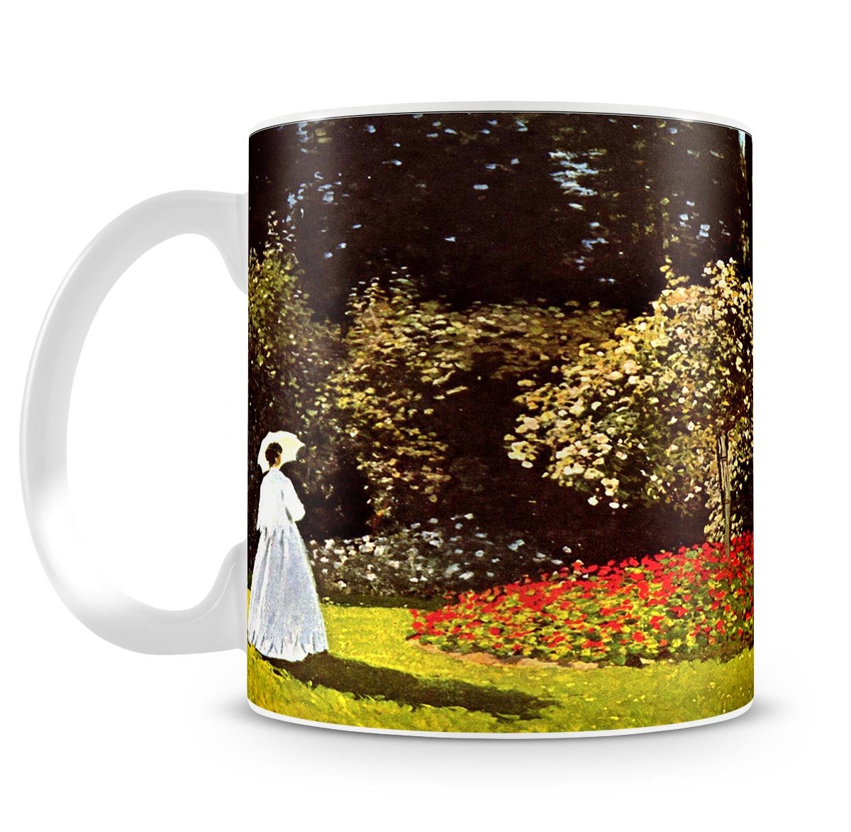 Woman in the garden by Monet Mug - Canvas Art Rocks - 4