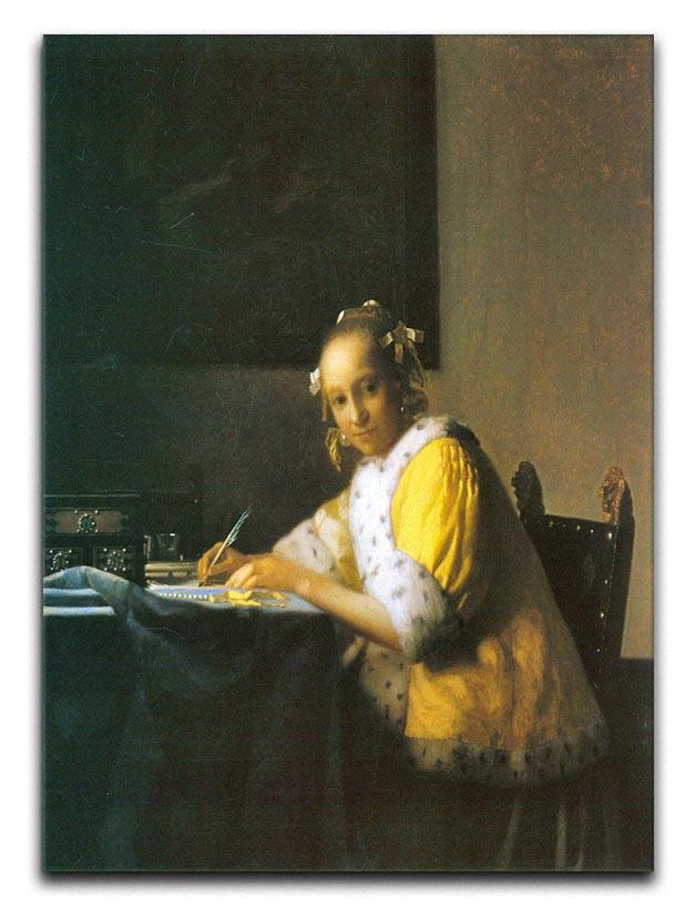 Woman in yellow by Vermeer Canvas Print or Poster - Canvas Art Rocks - 1