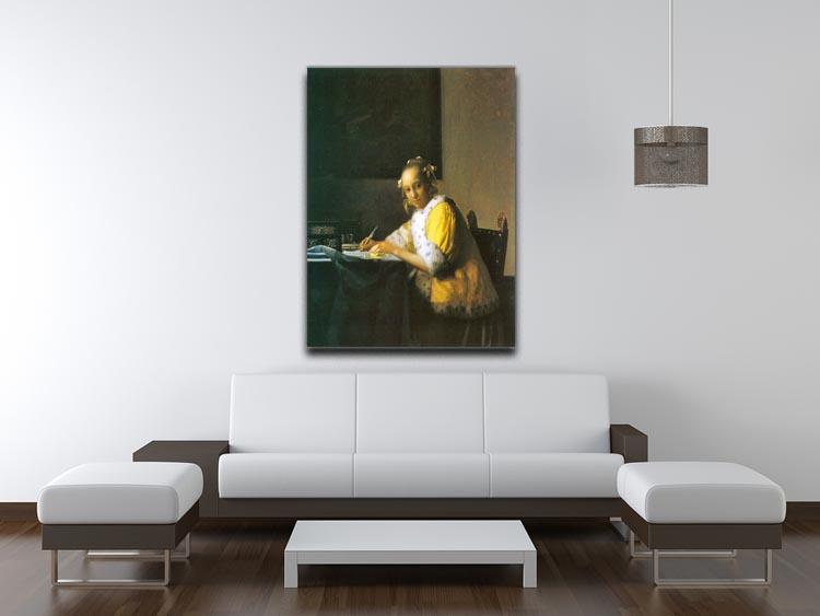 Woman in yellow by Vermeer Canvas Print or Poster - Canvas Art Rocks - 4