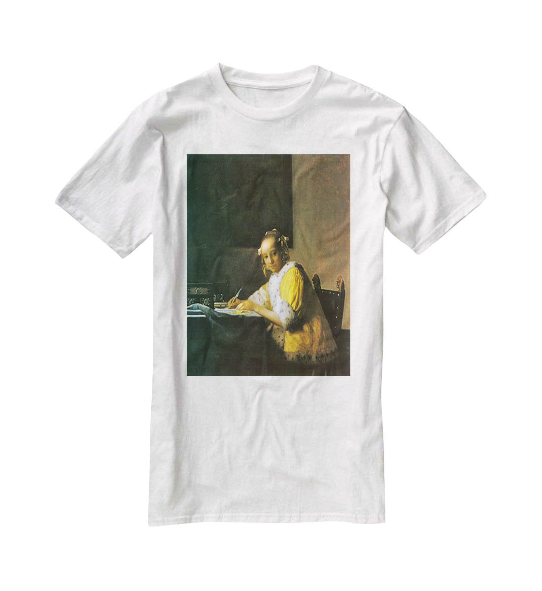 Woman in yellow by Vermeer T-Shirt - Canvas Art Rocks - 5