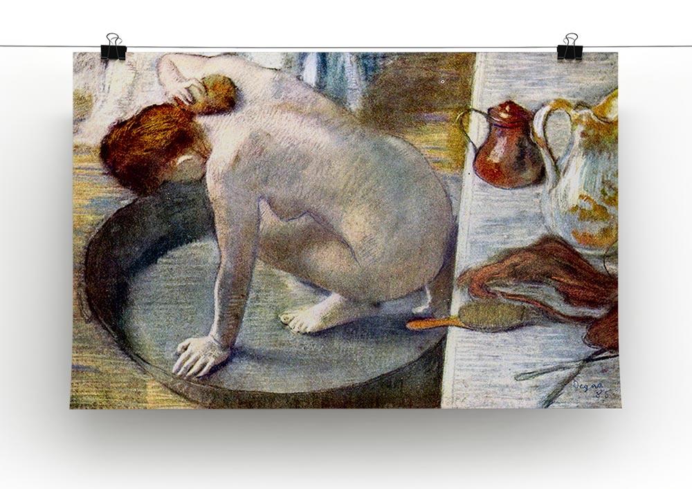 Woman washing in the tub by Degas Canvas Print or Poster - Canvas Art Rocks - 2