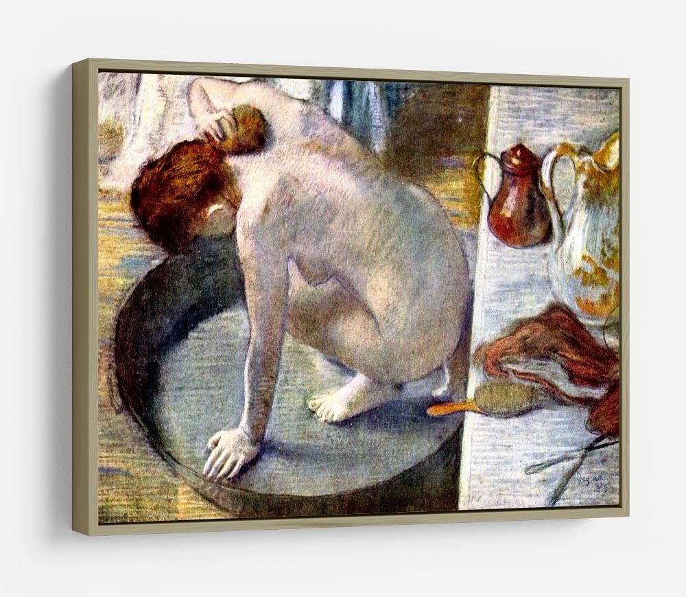 Woman washing in the tub by Degas HD Metal Print - Canvas Art Rocks - 8