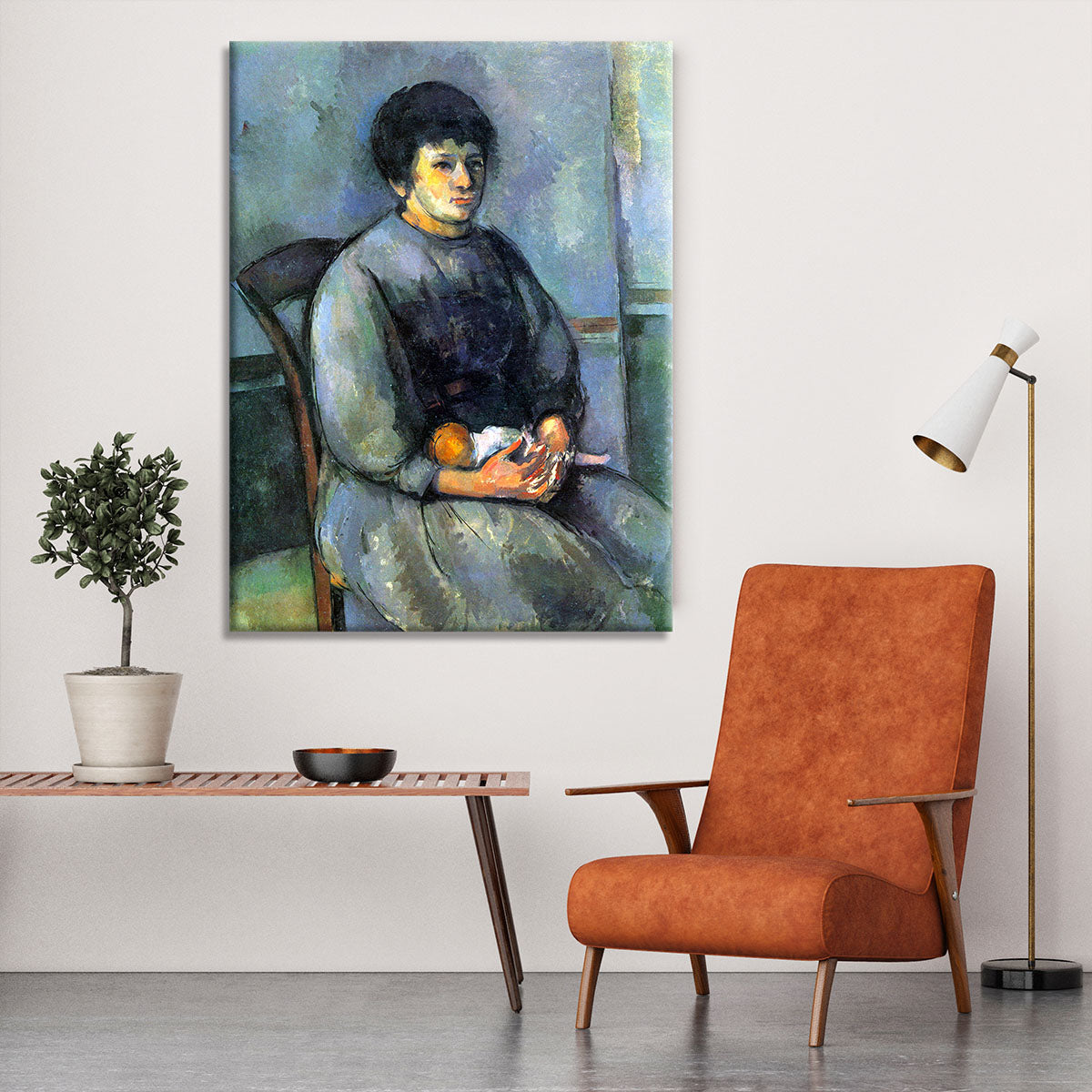Woman with Doll by Cezanne Canvas Print or Poster - Canvas Art Rocks - 6