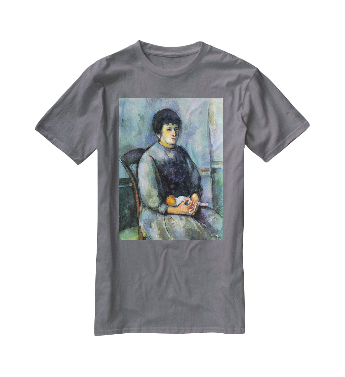 Woman with Doll by Cezanne T-Shirt - Canvas Art Rocks - 3