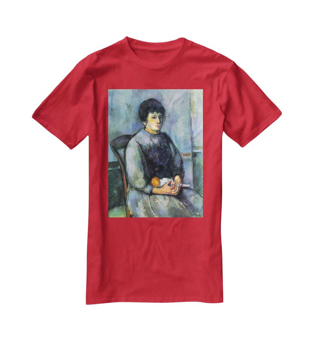 Woman with Doll by Cezanne T-Shirt - Canvas Art Rocks - 4
