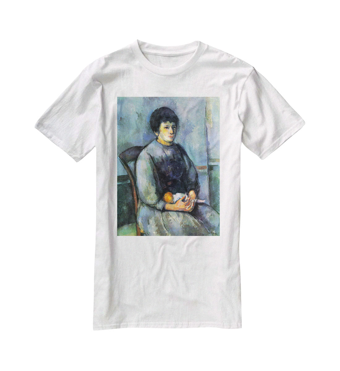 Woman with Doll by Cezanne T-Shirt - Canvas Art Rocks - 5