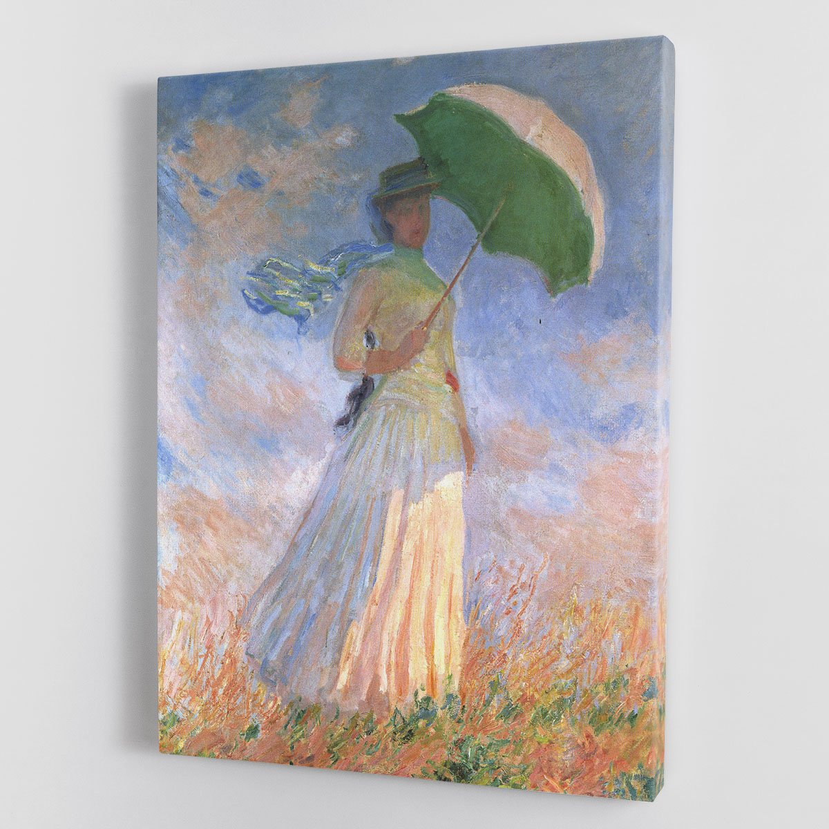 Woman with Parasol 2 by Monet Canvas Print or Poster