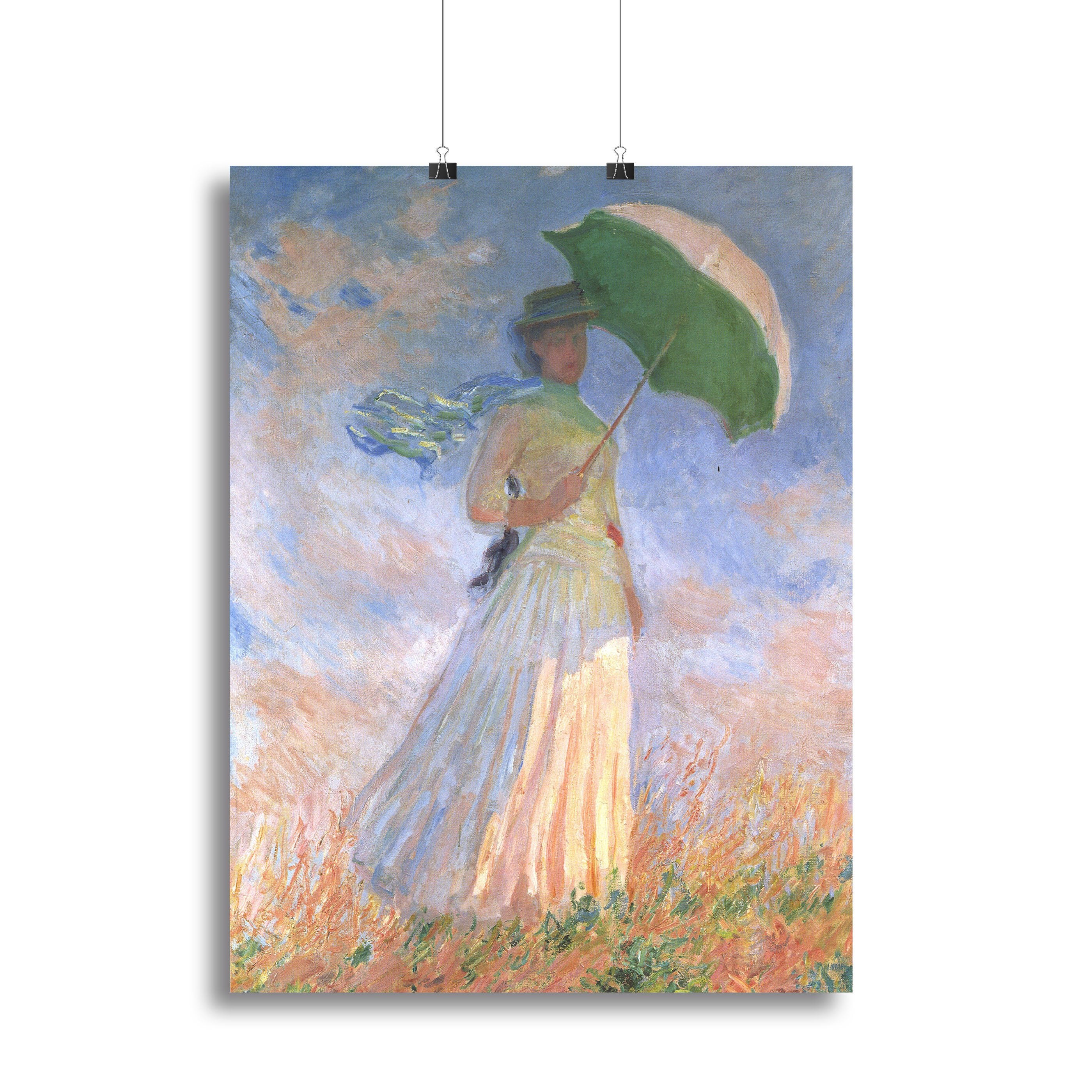 Woman with Parasol 2 by Monet Canvas Print or Poster