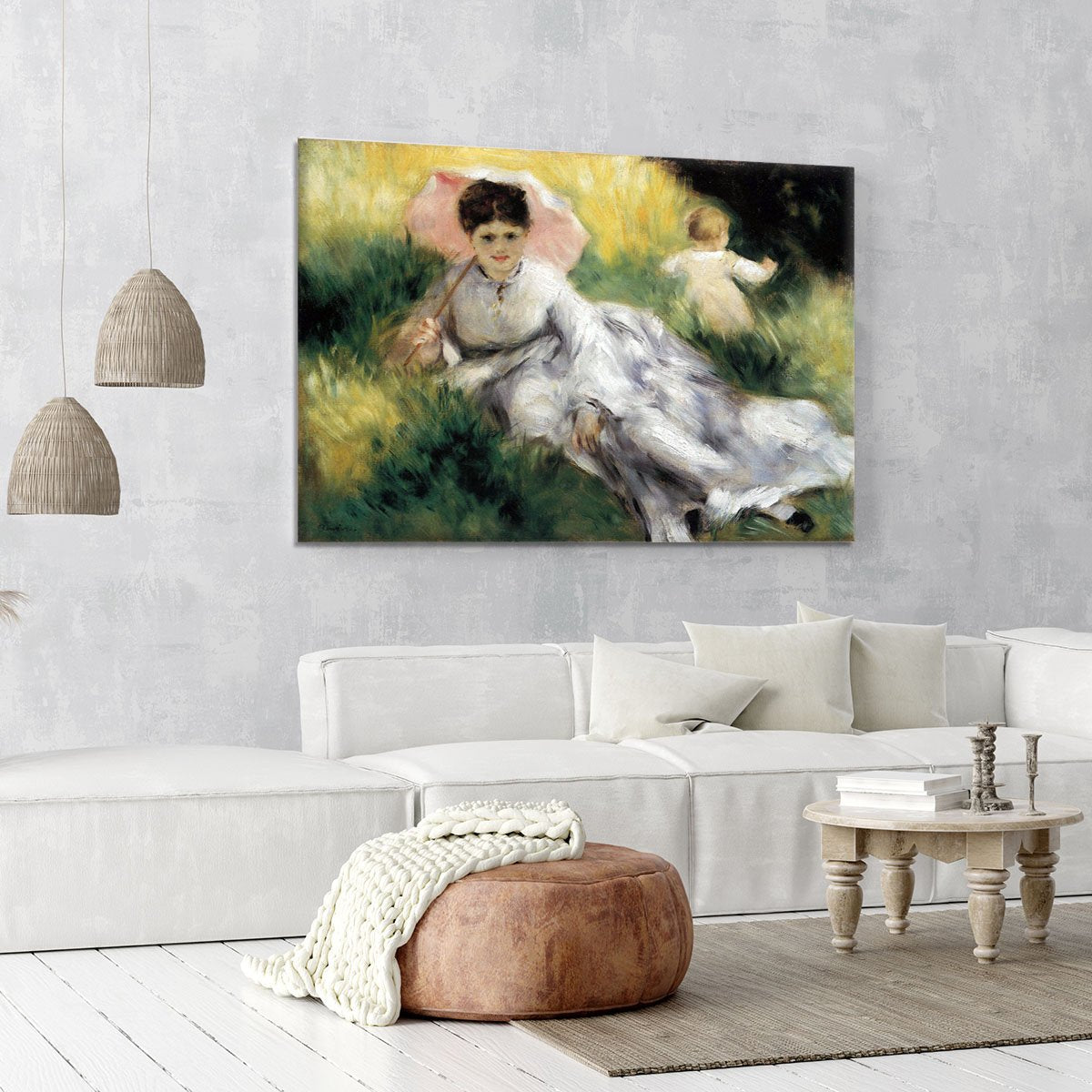 Woman with Parasol by Renoir Canvas Print or Poster