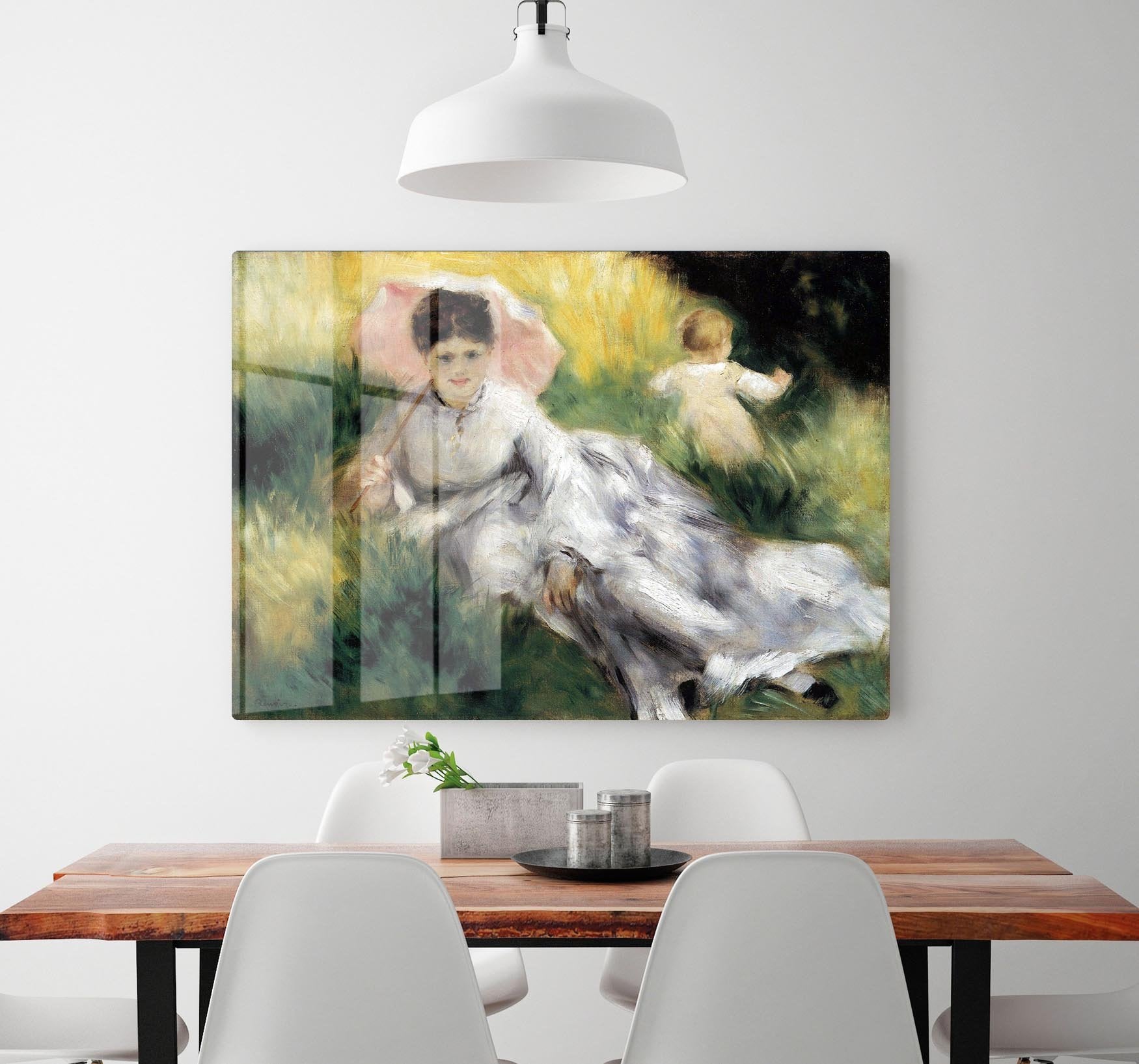 Woman with Parasol by Renoir HD Metal Print