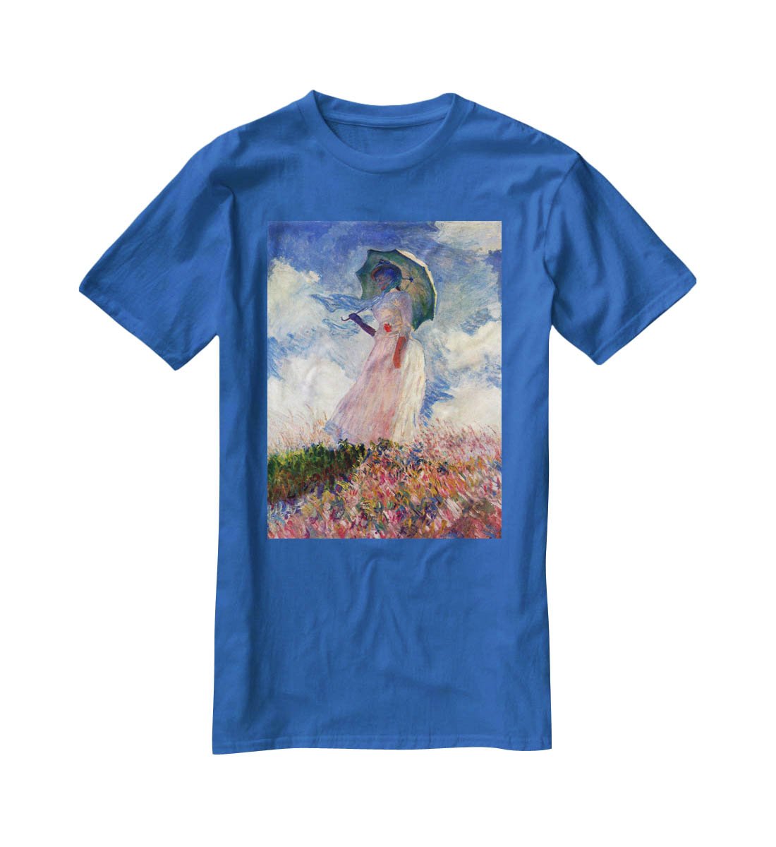 Woman with Parasol study by Monet T-Shirt - Canvas Art Rocks - 2