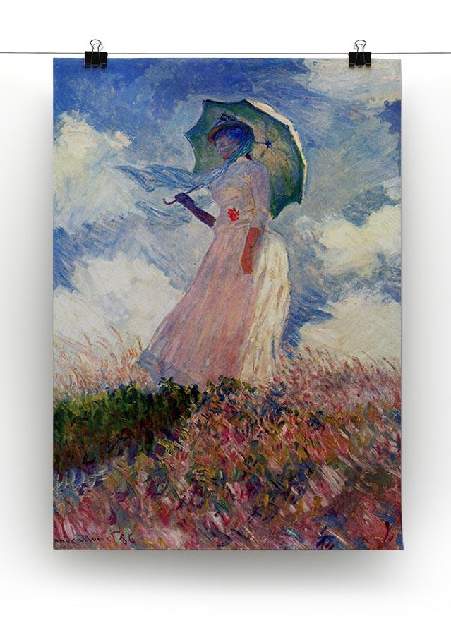 Woman with Parasol study by Monet Canvas Print & Poster - Canvas Art Rocks - 2