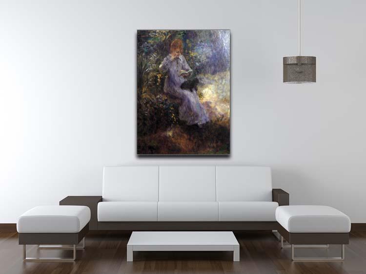 Woman with a black dog by Renoir Canvas Print or Poster - Canvas Art Rocks - 4