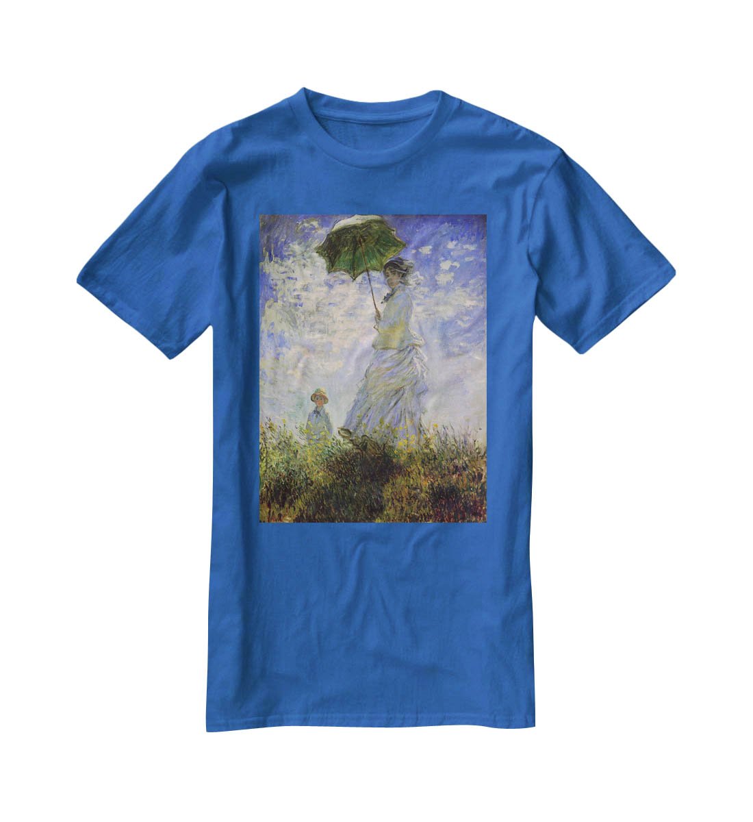 Woman with a parasol by Monet T-Shirt - Canvas Art Rocks - 2