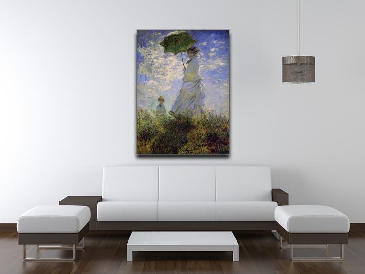 Woman with a parasol by Monet Canvas Print & Poster - Canvas Art Rocks - 4